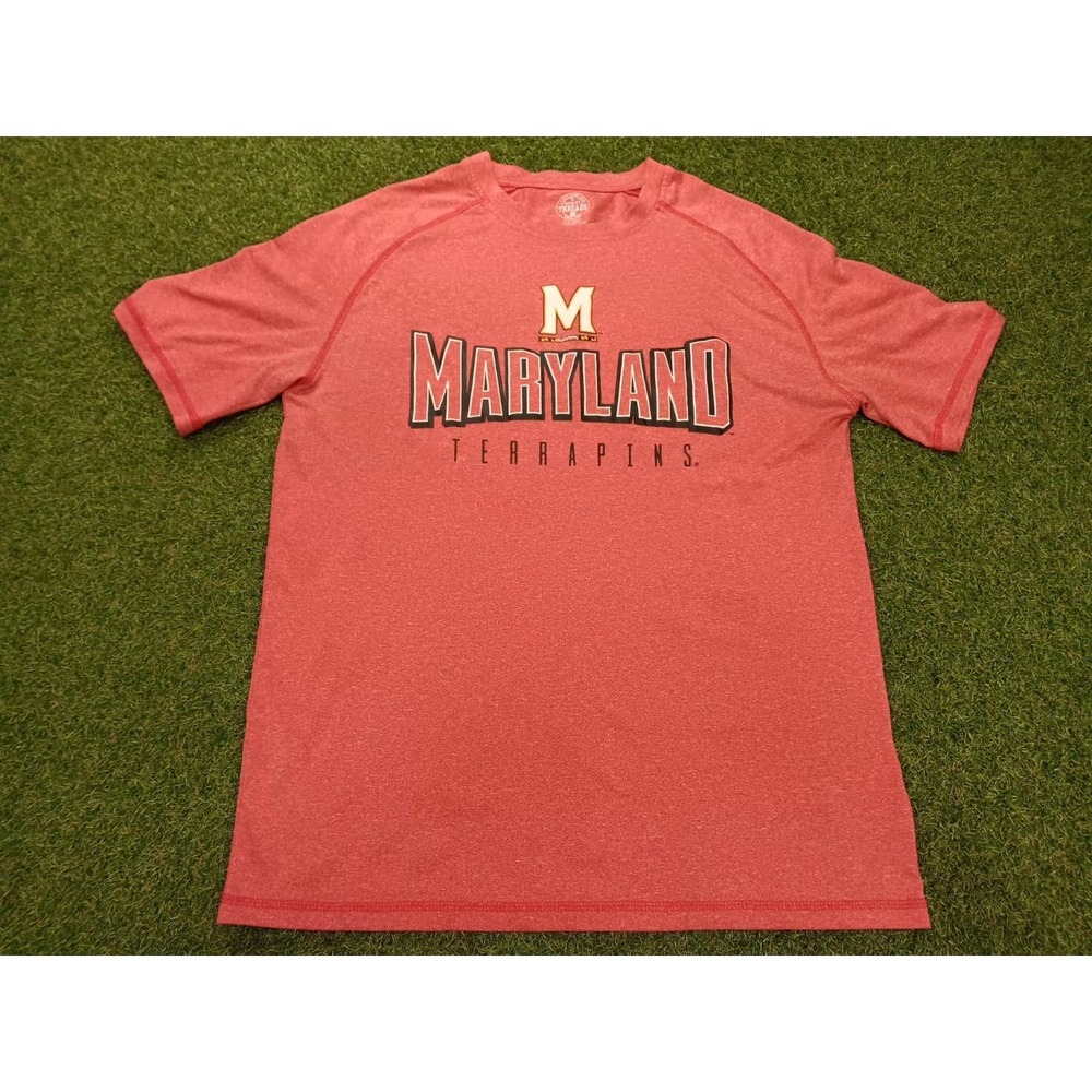 Maryland Terrapins T-Shirt Mens Medium Red Rivalry Threads Football Team NCAA‎